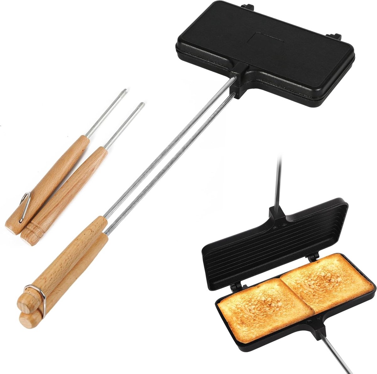 Equivera Croque Monsieur Toestel - Croque Monsieur - Grill Apparaat - Tostiijzer - Sandwich Maker - Paninimaker