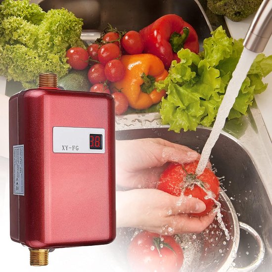 Elektronische Doorstroomboiler 3800W - Tankloze Mini Waterverwarmer Met LED Display