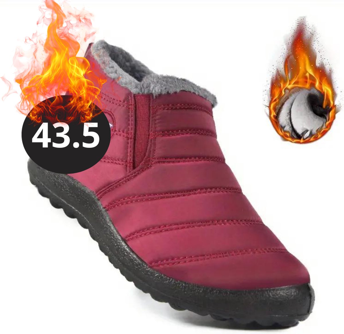 Bovista Snowboots Sneeuwschoenen Sneeuwboots Dames Wintersport Ski Skischoenen – 43.5 Laag Rood