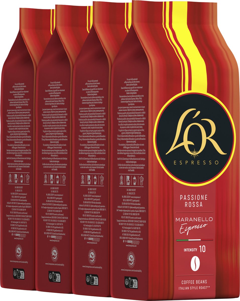 Goedkoopste L'OR Espresso Maranello Koffiebonen - Intensiteit 10/12 - 4 x 450 gram