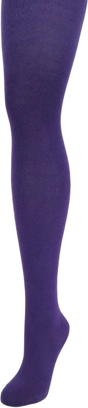 Bonnie Doon Biologisch Katoenen Maillot Dames Paars maat 40/42 L - Uitstekende pasvorm - Gladde Naden - OEKO-TEX gecertificeerd - Bio Cotton Tights - Duurzaam en Huidvriendelijk Bio Katoen - Paars - Purple - BP051900.331