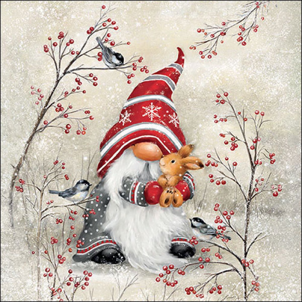 Ambiente - servetten - Dwarf hug - 33 x 33 cm