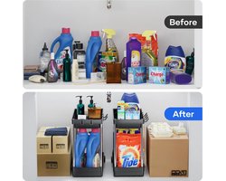 GoGoGadgetPlus Gootsteenkast Organizer Met Haken - Keukenkast Organizer