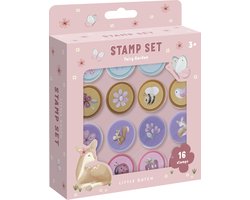 Little Dutch Fairy Garden stempel set 16 stuks - feeëntuin - zelfinktende stempels - creatief speelgoed knutselen