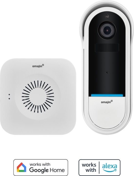 omajin Slimme Deurbel - HD - incl. Chime - Tweewegsgesprek - Waterdicht - Bewegingsdetectie - incl. 64 MicroSD - Wit — afbeelding 3