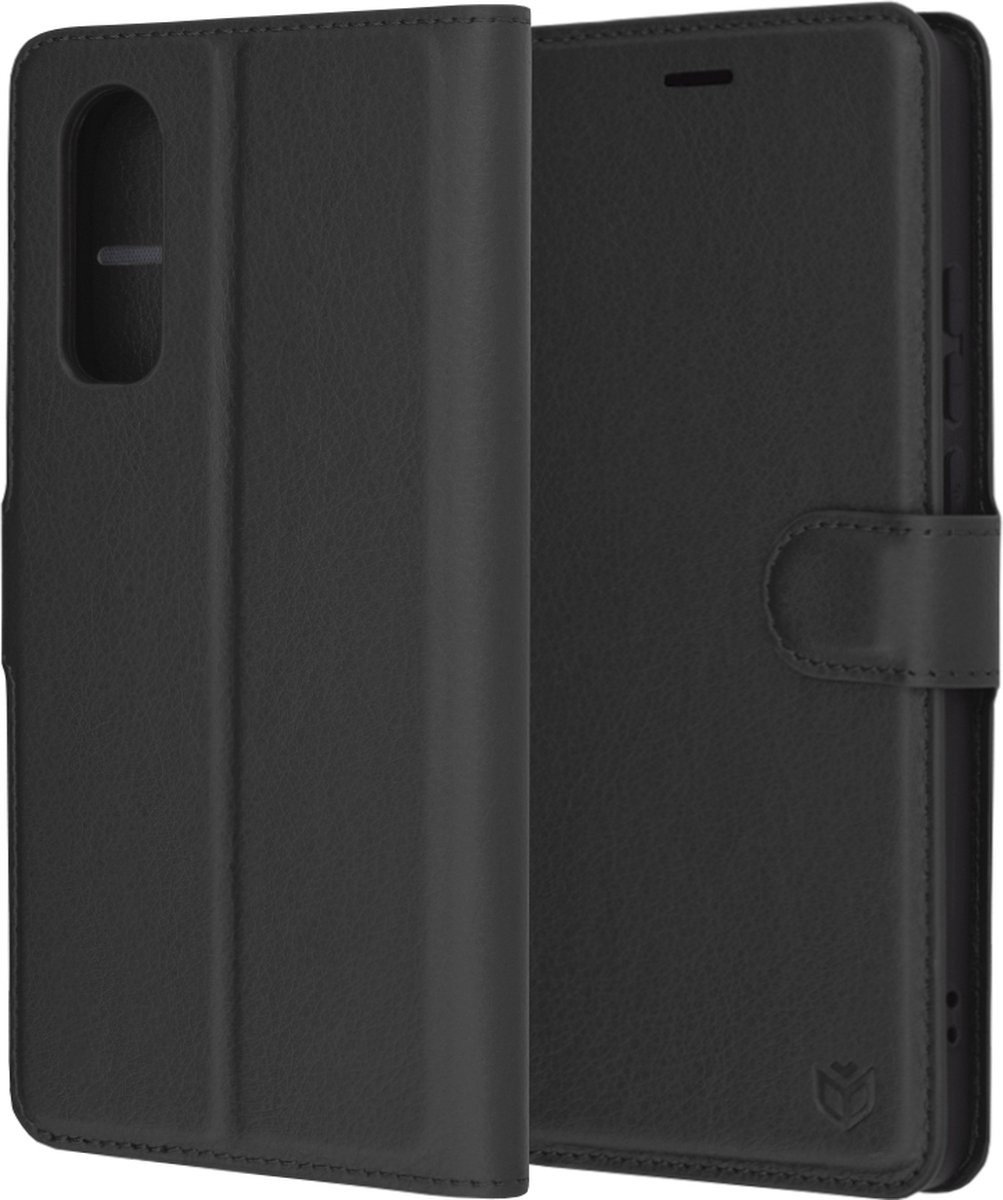 Techsuit Leather Folio Book Wallet Case hoesje voor OnePlus Nord CE 4 Lite - Zwart