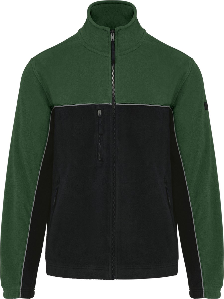 WK. Designed To Work Tweekleurige ecologishe uniseks fleece WK904 Forest Zwart