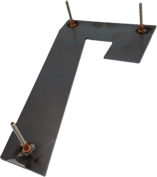 Numéro de maison en acier Corten 9 - 10 x 15 cm - Adhésif