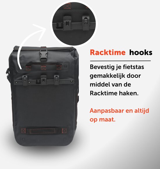 New Looxs Varo Single - Enkele Fietstas - 100% Waterdicht - Afneembare Fietstas - Geschikt voor Elektrische Fietsen - 20 Liter - Zwart van New Looxs — afbeelding 5