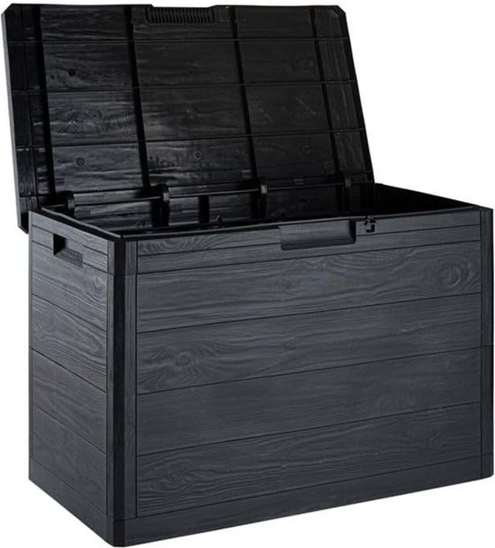Dailysuppliess Tuinkast - Tuinkist - Tuinkasten voor Buiten - Tuinberging - Kunststof - 45x80x50cm - Antraciet