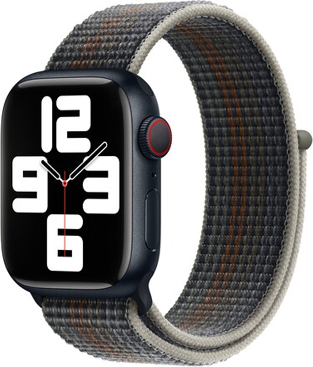 Apple Watch geweven sportbandje - Voor Apple Watch 3/4/5/6/7/8/SE 38/40/41mm - Middernacht