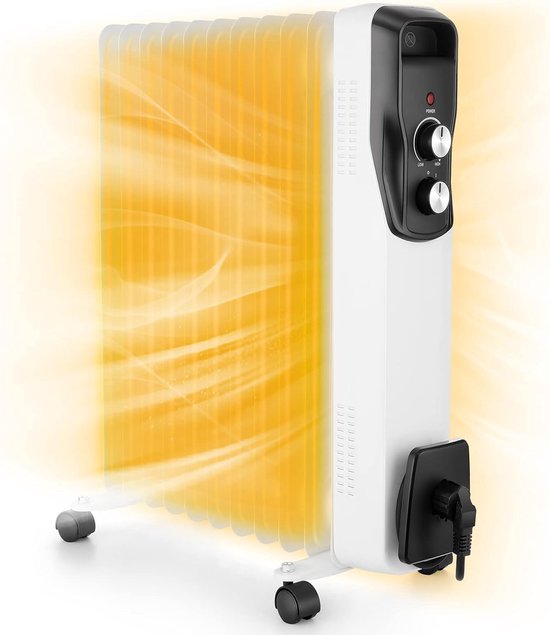 Lexium Olieradiator met Thermostaat - Elektrische kachel - Oliegevulde radiator - Olieradiator elektrisch - Olie radiator