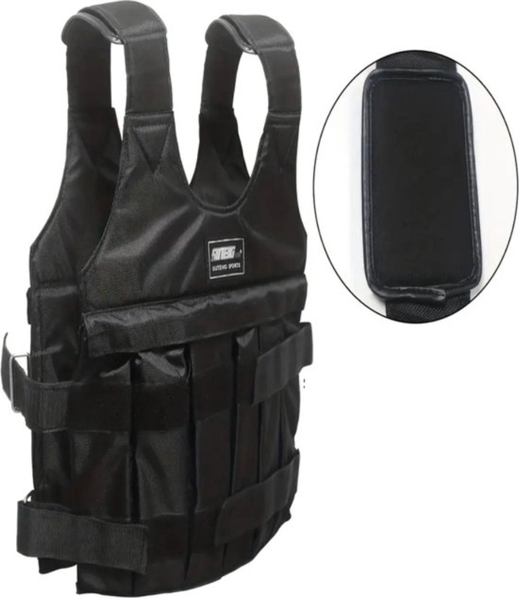 Bovista Gewichtsvest Alleen Vest Gewichtvest Weight Vest Tactical Vest Trainingsvest Heren Dames Unisex Zwart