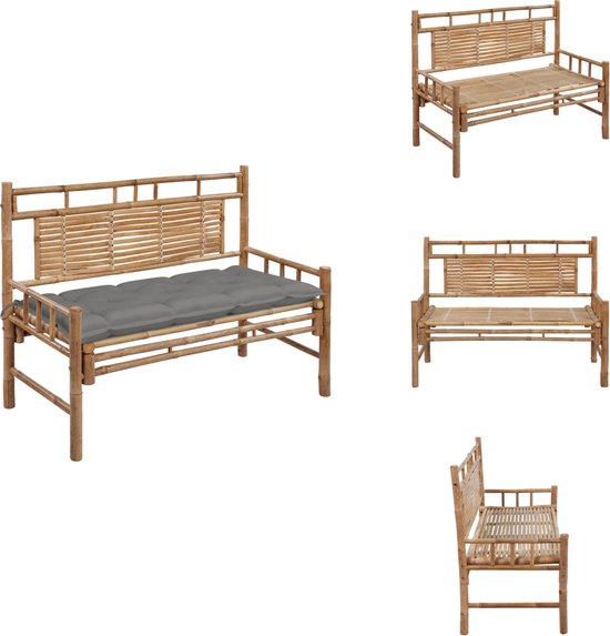 Bamboe Bank - Keukenbankje - Eetkamerbank - 90 x 33 x 43 cm - Eetbank Van Bamboe - Ingangsbank - Comfortabele Halbank - Zitbank Eetkamer Houten Bank Zonder Rugleuning (Zwart
