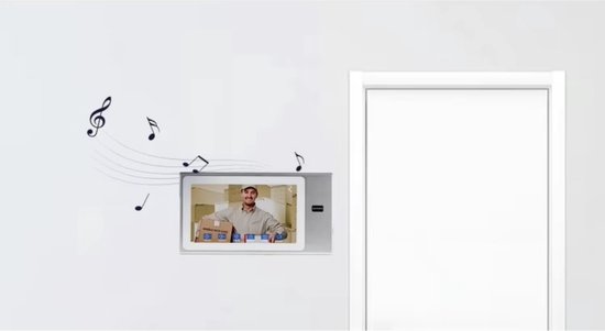 Home-Locking binnen bedieningspaneel 7" voor deur videofoon 4 draads met aanraak scherm.DT-1123B — afbeelding 2