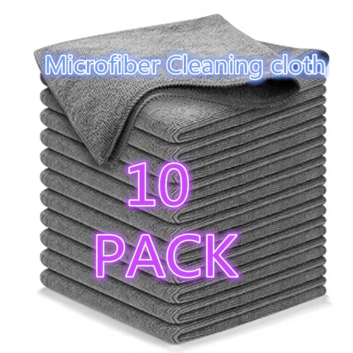 Goedkoopste Norella - 10 Stuks Super absorberende microvezel autowasdoek - Pluisvrij, snel drogend, grijs, ideaal voor streeploos reinigen van autoruiten en carrosserie