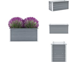 vidaXL - Plantenbak - verhoogd - 100x40x45 - cm - gegalvaniseerd - staal - grijs