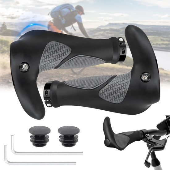 LYCAON Fietshandgrepen, ergonomische stuurgrepen, antislip