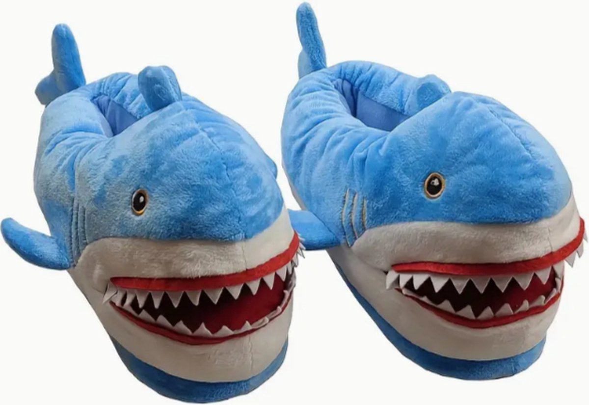 Grappige pantoffels voor Heren | Haai sloffen | One size fits all | Heren sloffen | maat Pantoffel dierensloffen | Pluche dierenpantoffels | zachte binnenschoenen | Haai Fortnite Schoenen | Pantoffels maat 34, 35, 36, 37, 38, 39, 40