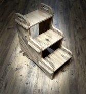 Houten Trapverhoger - Multifunctionele Ladder - Multifunctionele Keukenhulp voor Kinderen en Volwassenen-MDF- 55 cm x 52 cm x 27cm