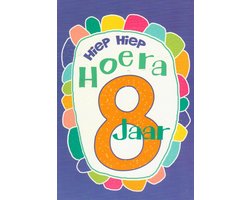 Verjaardagskaart 8 Jaar - Wenskaart Verjaardag - Kaart 8 Jaar