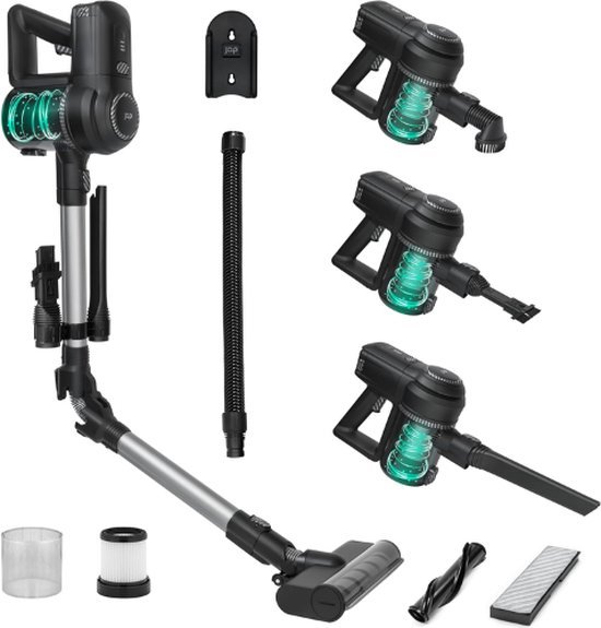 Luxe Steelstofzuiger – Draadloos – Stofzuiger zonder Zak – Op Accu – Met Kruimeldief – Snoerloos Best Verkocht – 6 Mondstukken – HEPA – 280W