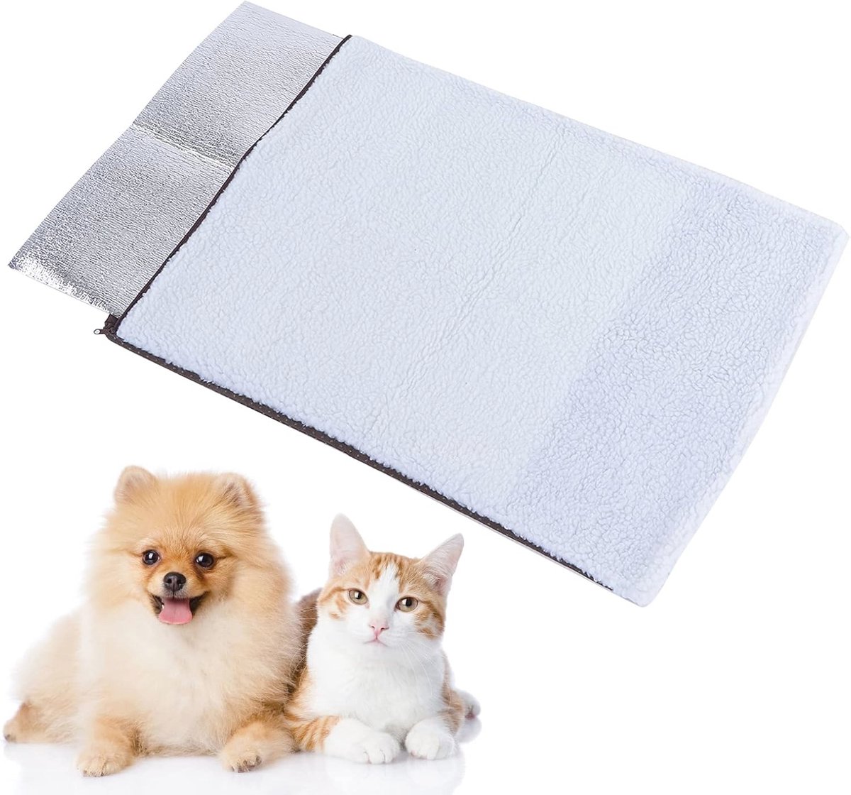 Nobleza Thermomat Voor Kleine Honden En Katten, Zelfverwarmende Mat Huisdierbedden Dikke Matras Van Visco Elastisch Schuim Zachte Wasbare Laagpolige Hoes Grijs 61 X 46 4 Cm 1813463842