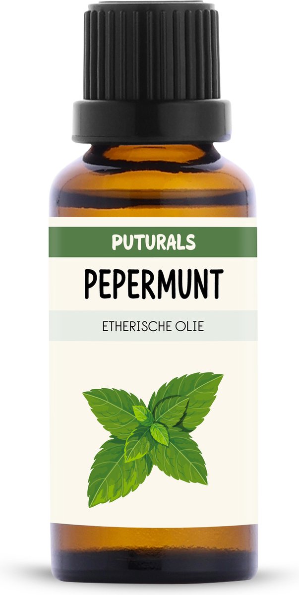 Goedkoopste Puturals Pepermuntolie 100 Biologisch - 30ml - Puur en Vegan - Pepermunt Olie voor Huid, Haar, Gezicht en Diffuser