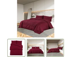 vidaXL Microfiber Dekbedovertrek - Dekbedovertrek Bordeaux - Dekbedovertrekset lichtgewicht 240x220 cm microvezel bordeaux - Tweepersoons Dekbedovertrek - Luxe Dekbedovertrek - Standaard 100 Dekbedovertrek