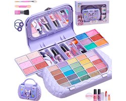 foto van Meisjes Make-up Set-Make up Koffer Meisjes-wasbare make-up kinder make-up set meisjes speelgoed-Lipgloss-Oogschaduw-Blush- Lipstick-Leuke Rugzakjes-meisjes cadeau speelgoed vanaf 5 6 7 8 9 10 11 12 13 jaar meisjes