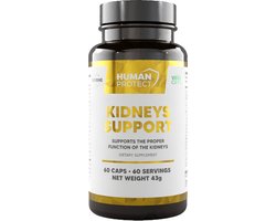 Human Protect - Kidneys Support - 60 caps - 60 doseringen - Kidney support - Detox - Chanca Piedra - Cranberry - Goji bes - Horsetail extract - Mariadistel - Milk thistle - Buchu - Uva Ursi