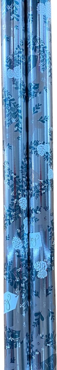 FESTIVE GIFTS Inpakpapier - Cadeaupapier - 200 x 70cm - 2 rollen - Kerst - Luxe Cadeauverpakking - Kleurrijk