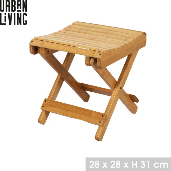 Casaria Polyrattan Folding Stool 110kg Maximum Weight 44x40x44cm Folding Light Portable Weatherproof Camping Stool Chair