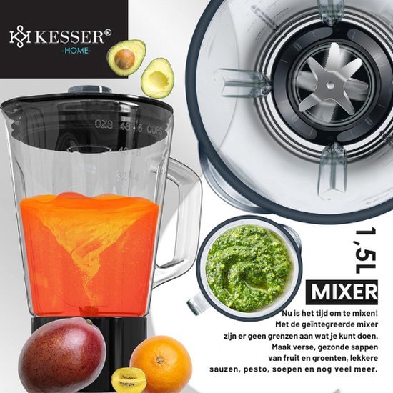 Luxe Keukenrobot - 3 in 1 Keukenmachine - Foodprocessor - Keukenmixer - Worstenmaker - Snijmachine - Raspen - Deegmachine - 1.5L - 1700W - Zilver van Luxe. — afbeelding 5