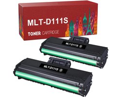2-pack Samsung 111S MLTD111S/ELS Samsung 111L MLTD111L/ELS alternatief - compatible Toner voor Samsung MLT-D111L 111L M2020 XL 2000 paginas