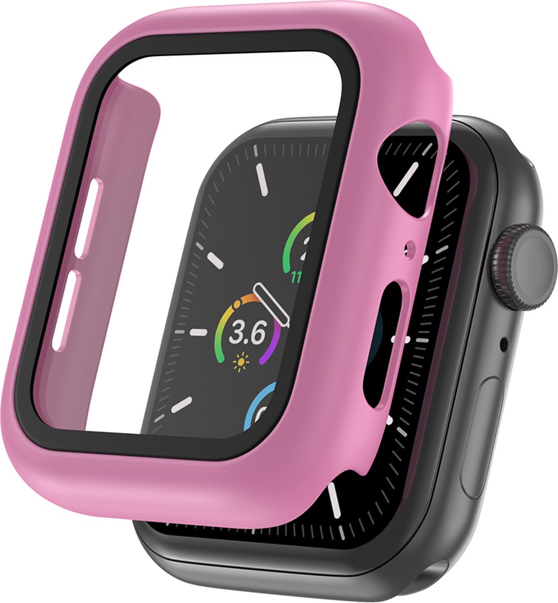 EP Goods - Full Cover/Hoesje - Screen Protector - Geschikt voor Apple Watch Series 1/2/3/ 38mm - Hardcase - Protection - Roze