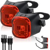 Lot de 4 feux de vélo LED – Feux avant et arrière étanches en Siliconen pour Enfants