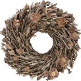DBT Krans Landelijk Botay Hout-Natuurlijke materialen Bruin D 30 cm