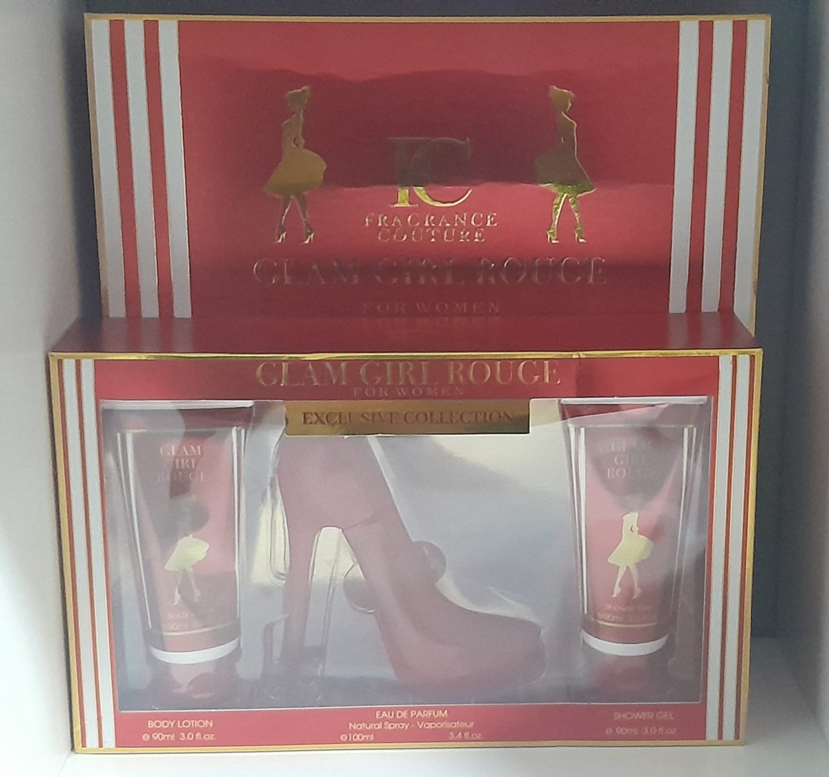 Goedkoopste FC Glam Girl Rouge Giftset 3 pcs for Women Eau de Parfum - Body Lotion - Shower Gel