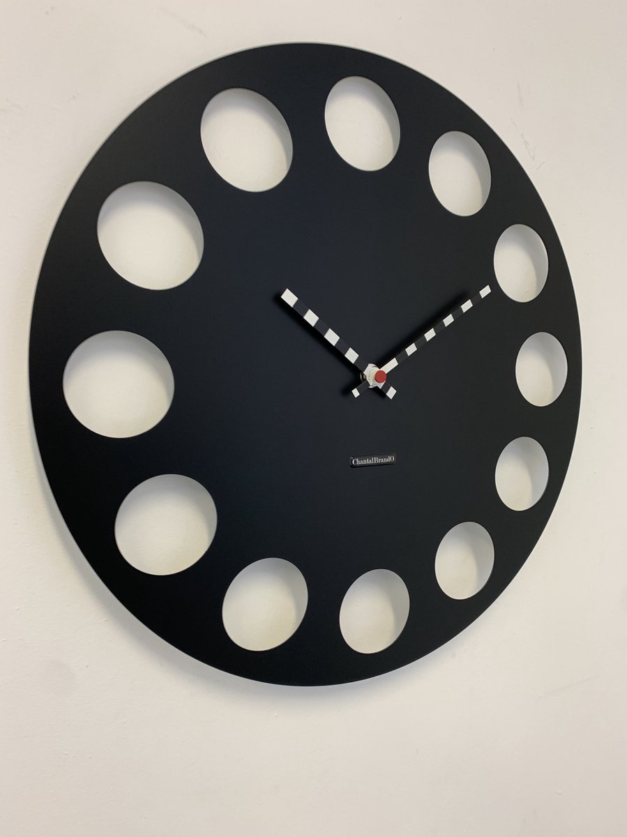 ChantalBrandO Wandklok MARAVAL Black XL Modern Design