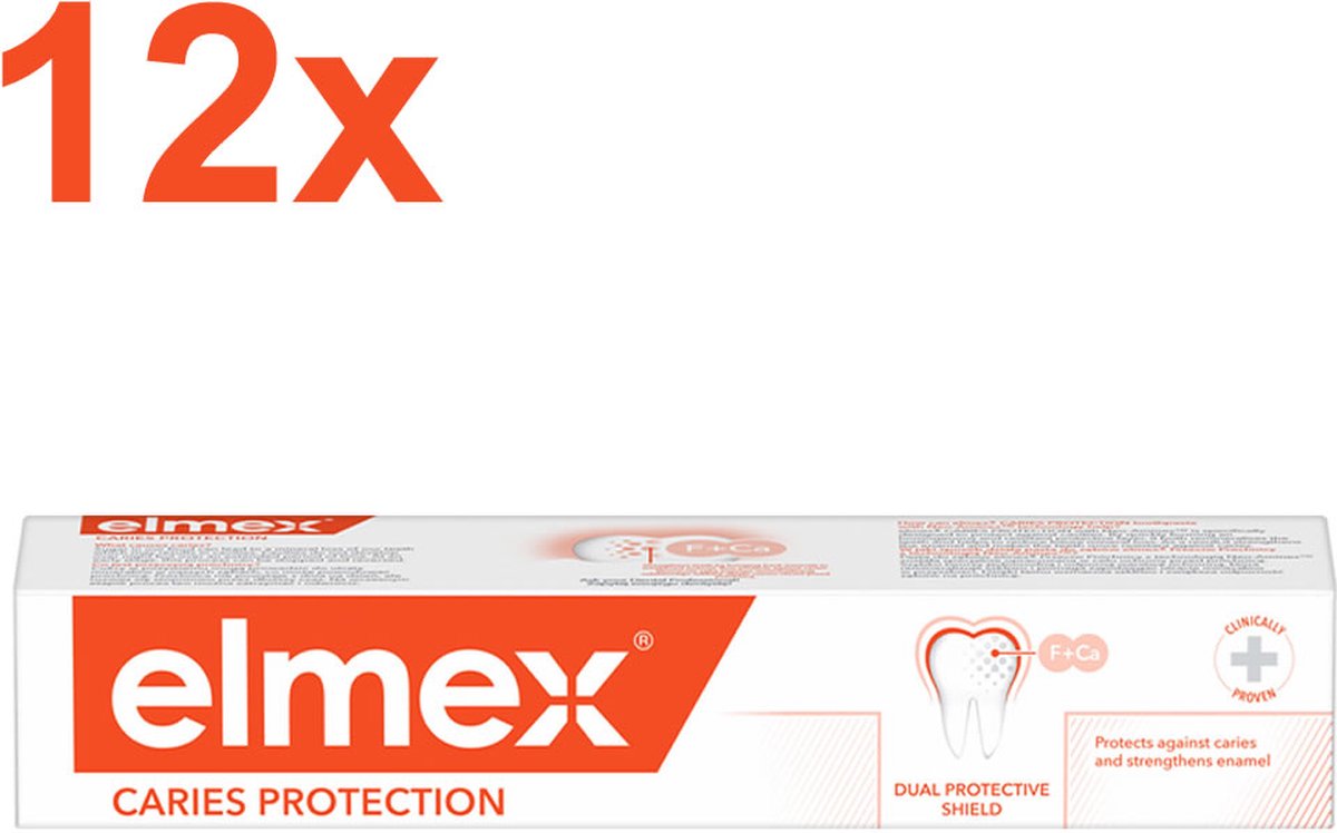 Goedkoopste Elmex - Caries Protection - Tandpasta - 12x 75ml - Voordeelverpakking