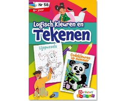 foto van Denksport Junior Puzzelboek Logisch kleuren en tekenen Junior, editie 58