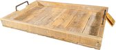 Zaltii Tray Scaffolding Wood - Poignées en métal - 58x38x9cm