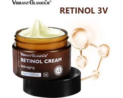 VIBRANT GLAMOUR Retinol Crème - Gezichtscrème - Anti-Aging - Anti Rimpel - Anti Wallen Crème - Nachtcrème met Retinol - acnegevoelige huid