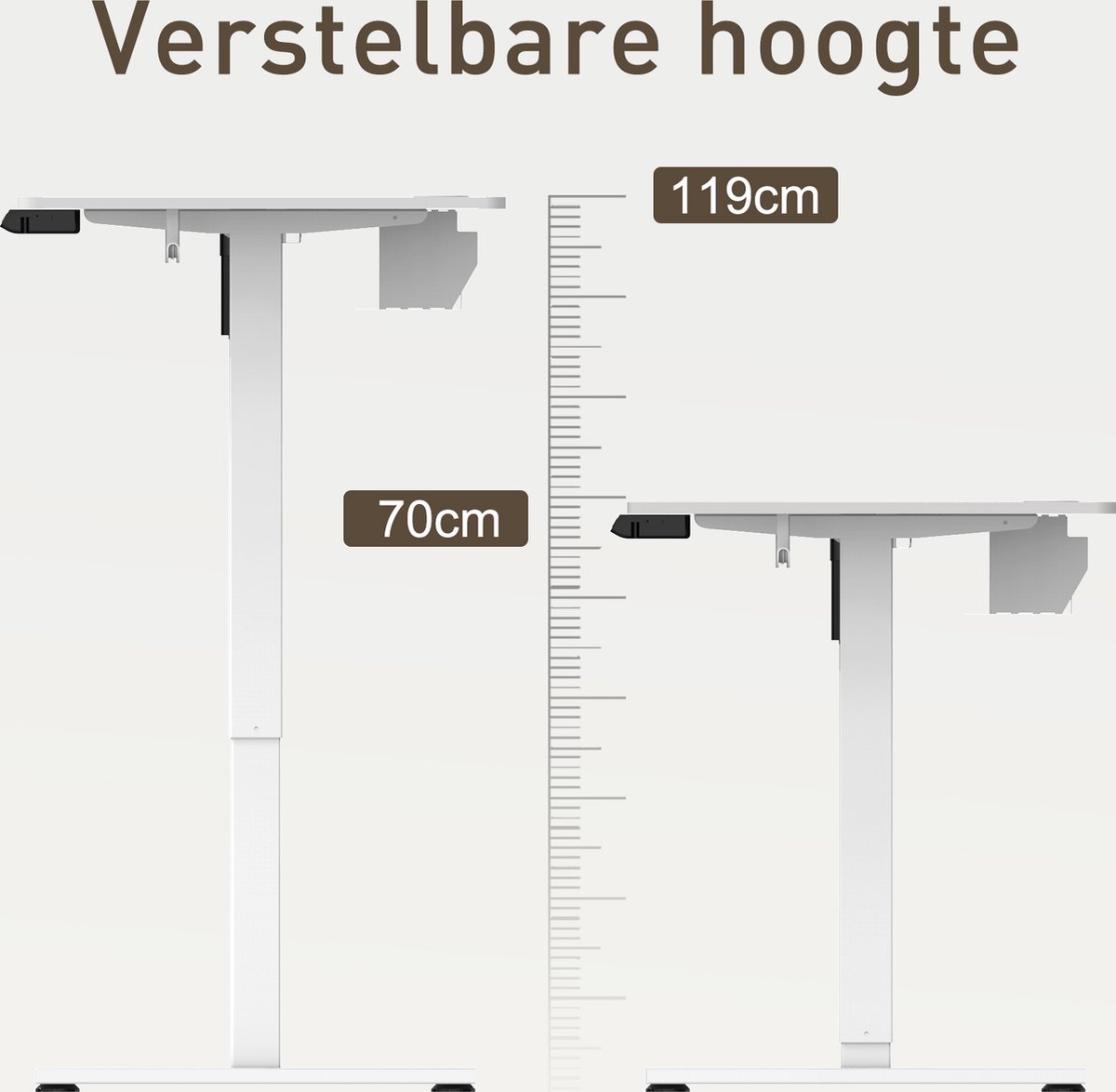 Zit Zit-sta bureau 140 x 70 cm - Elektrisch verstelbaa - afbeelding 5