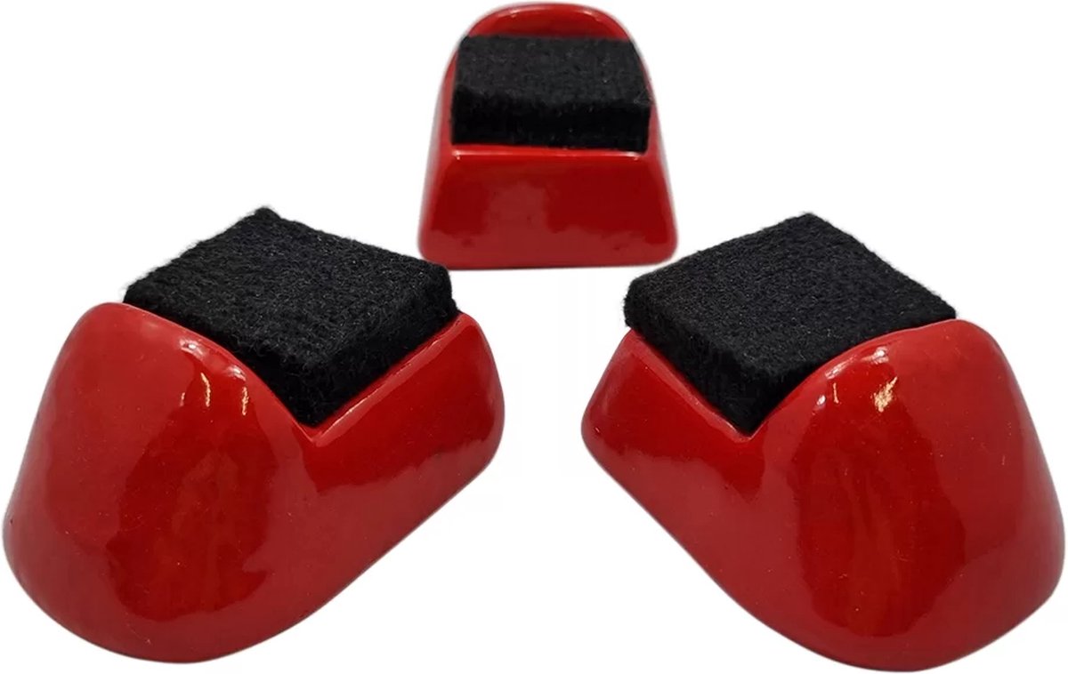 Kamado Essentials - Kamado Voetjes - Keramische voetjes - Set 3 stuks - Rood