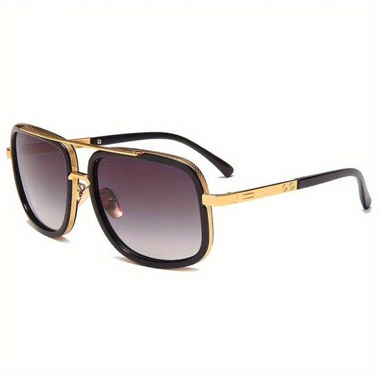 Lunettes de soleil Bovista pour femmes et hommes - Lunettes de soleil - Lunettes de Sun - Lunettes de soleil - Lunettes de soleil - Lunettes Techno - Rave & Festival - Qualité Premium - Zwart/ Or