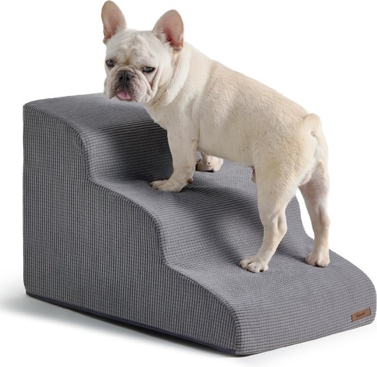 Hondentrap,Hondenladder Zachte trap,Antislip hondenhokladder met 3 treden