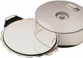 Taartplateau met stolp - Barock rand - Roestvrij staal - Serveerschaal - Afdekhoes 10 cm Taartplateau met stolp