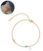 Semyco® Bracelet de Cheville Or 18 Carats - Bracelets de cheville Or Femme - Cadeau Pour Femme - Ajustable - Lyra